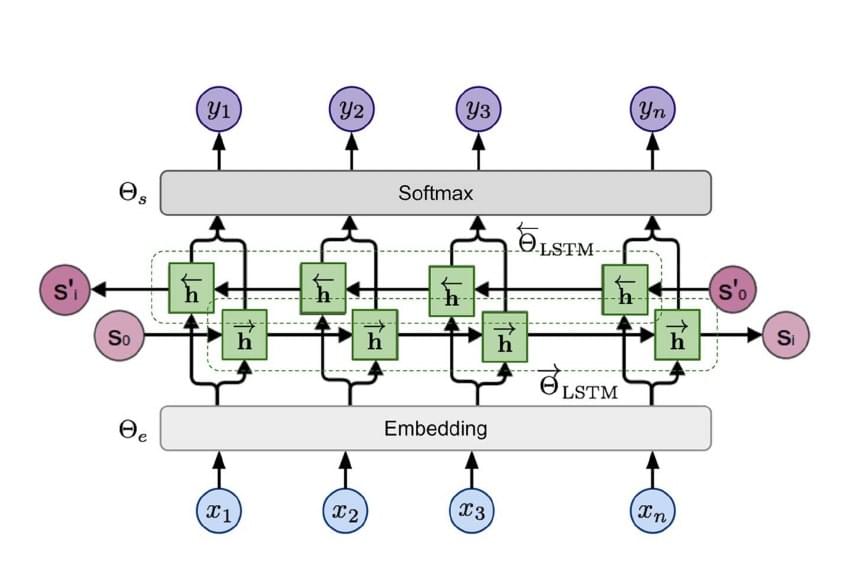 ELMo bidirectional LSTM representation architecture