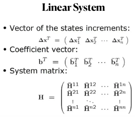 Linearized system